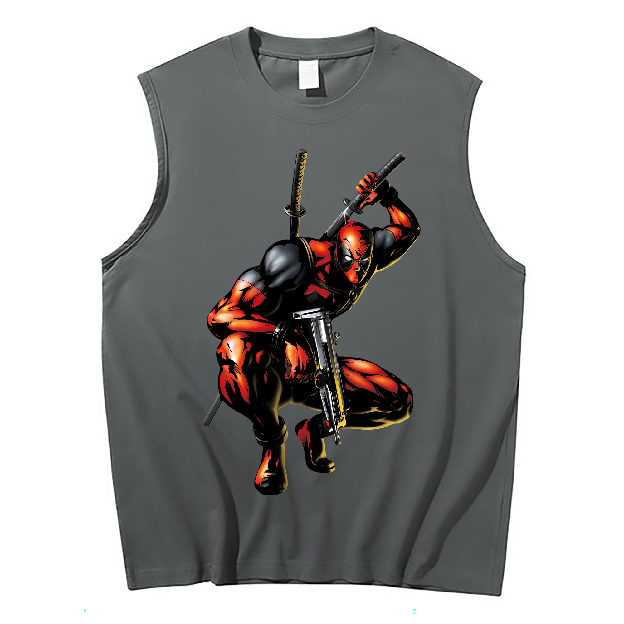（画像用） Deadpool デッドプール コットン100％タンクトップ（フロントプリント）